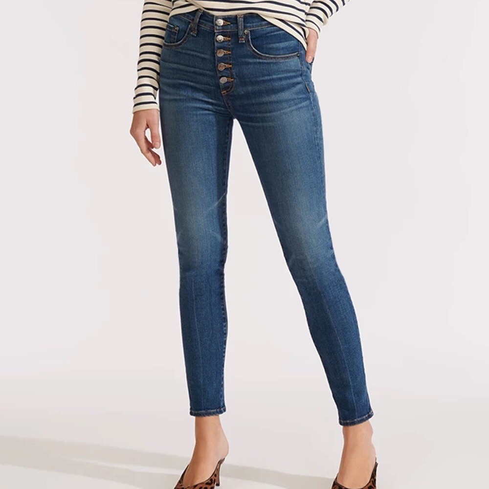 Veronica Beard Debbie Ankle-Crop Skinny Jean in Indigo Size 26/2